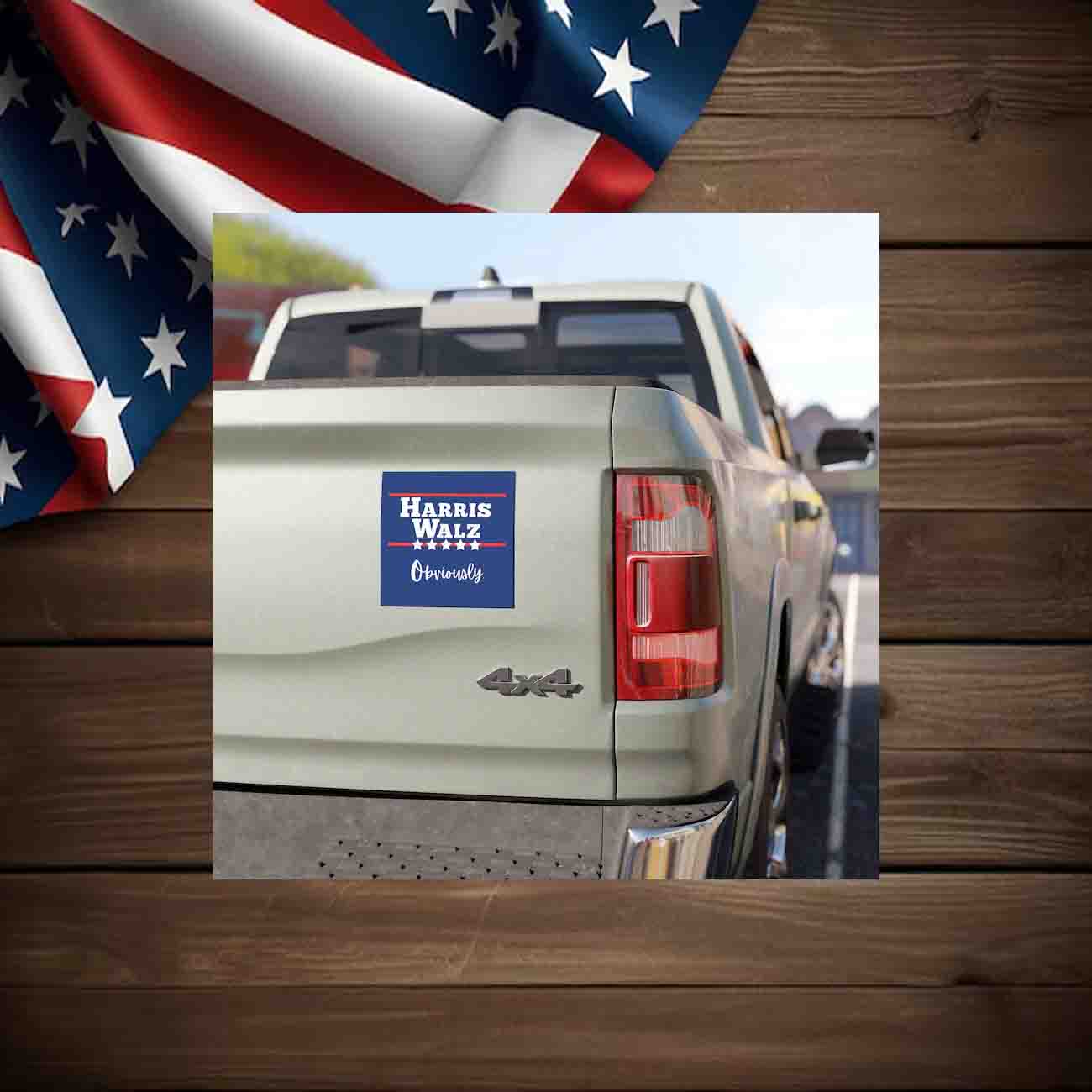 Harris Walz Obviously Election Car Magnets