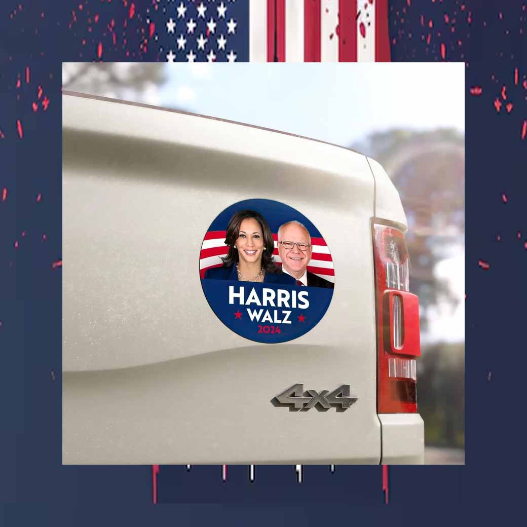 Harris Walz President 2024 Car Magnets