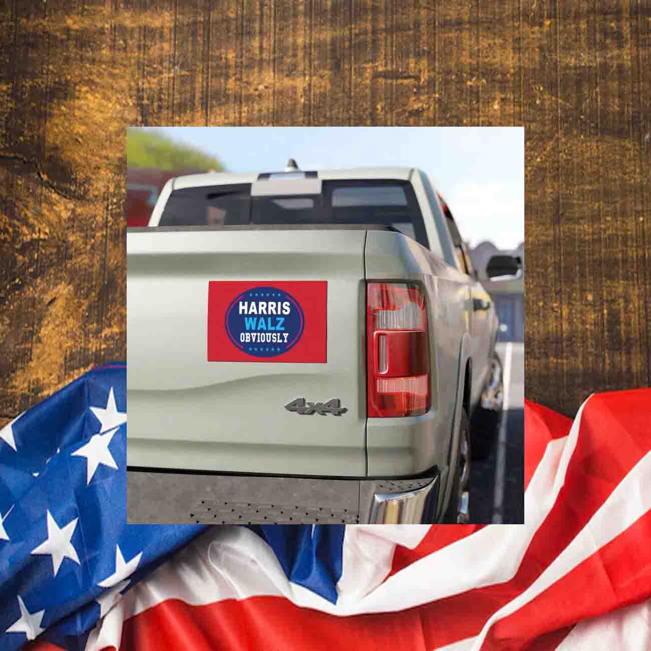 Harris Walz President Obviously 2024 Car Magnets