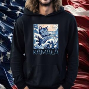 Kamala Blue Wave Cat Shirt