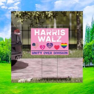 Kamala Harris Unity Over Division Yard Sign