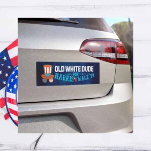 Old White dudes for Harris Walz 2024 Car Magnets