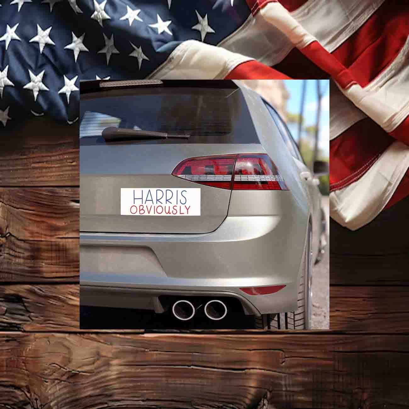 President Harris Obviously Car Magnets