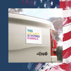 This Car Lady Is Voting Kamala Car Magnet
