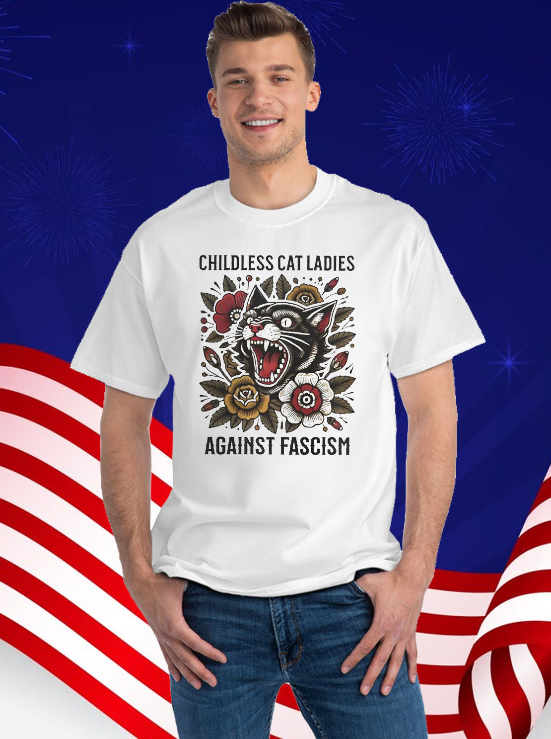 Childless Cat Ladies Against Fascism Sweatshirt