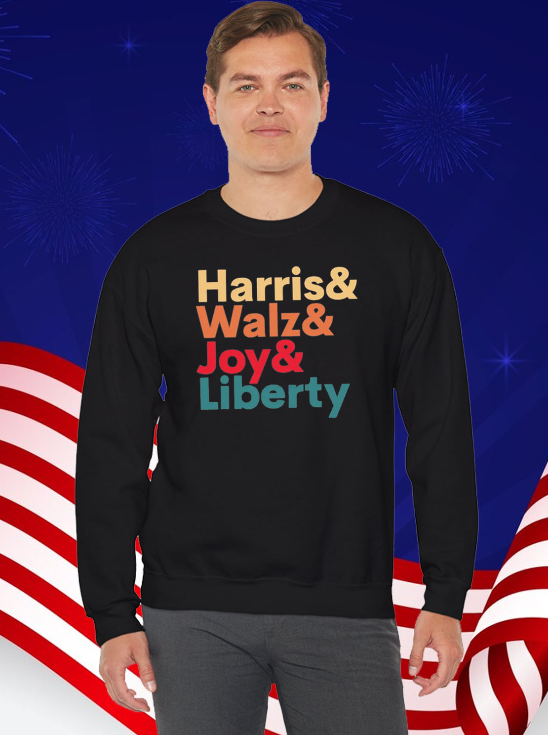 Harris Walz Joy Liberty T-Shirt