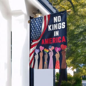 NO KINGS Garden Flag, Anti Authoritarian Protest Flag