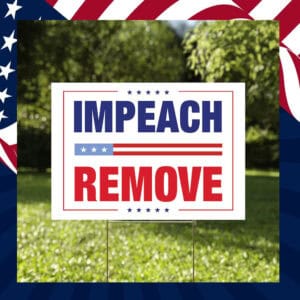 No Kings Impeach Remove Convict Signs