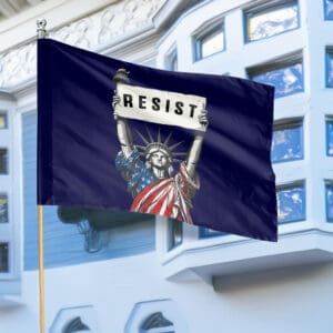 RESIST Flag, Anti Trump Fascist Fascism Persist Insist Repeat