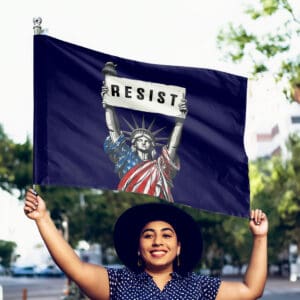 RESIST Flag, Anti Trump Fascist Fascism Persist Insist Repeat