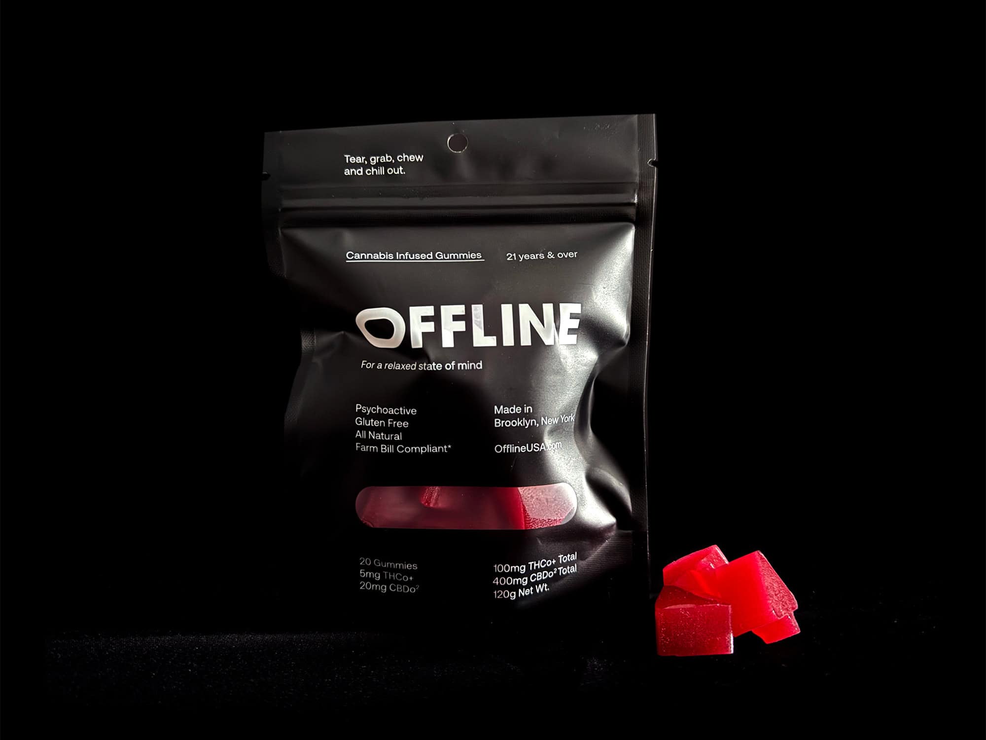 Offline-THC-gummy-5mg-cherry-vanilla