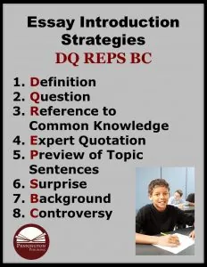 List of Essay Introduction Strategies