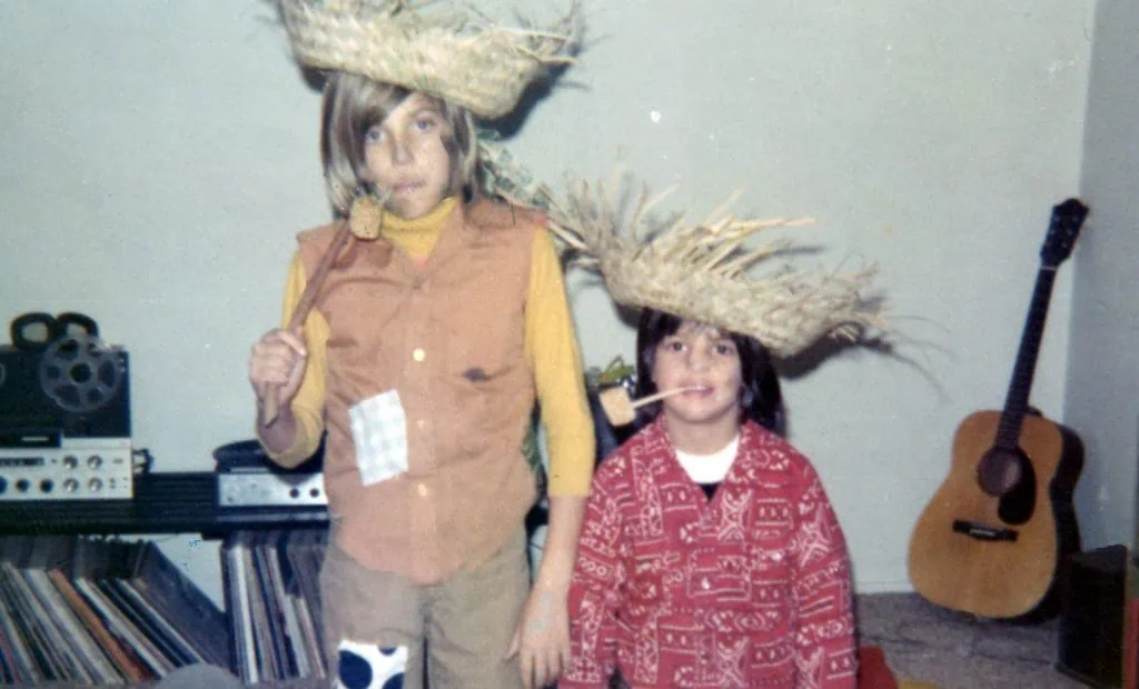 My brother and myself as kids dressed up as Tom Sawyer and Huck Finn