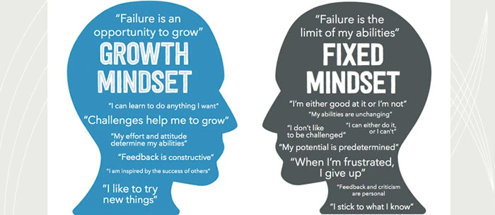 Graphic of Dweck's mindsets