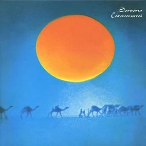 Santana album with camels under huge sun