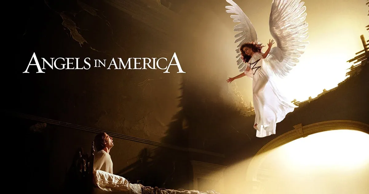 HBO Special poster of angel hovering over Prior Walter in his bed