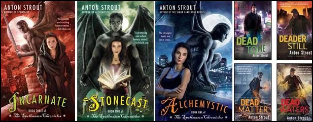 Covers of Anton Strout's books