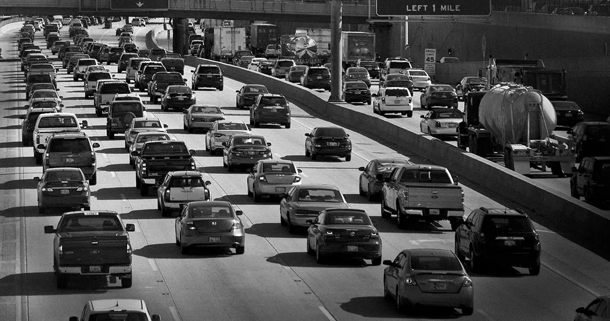 Traffic on a freeway