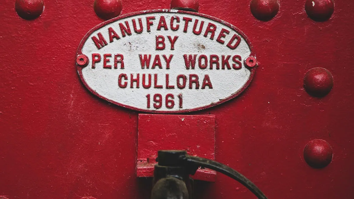 Manufactured in 1961 sign