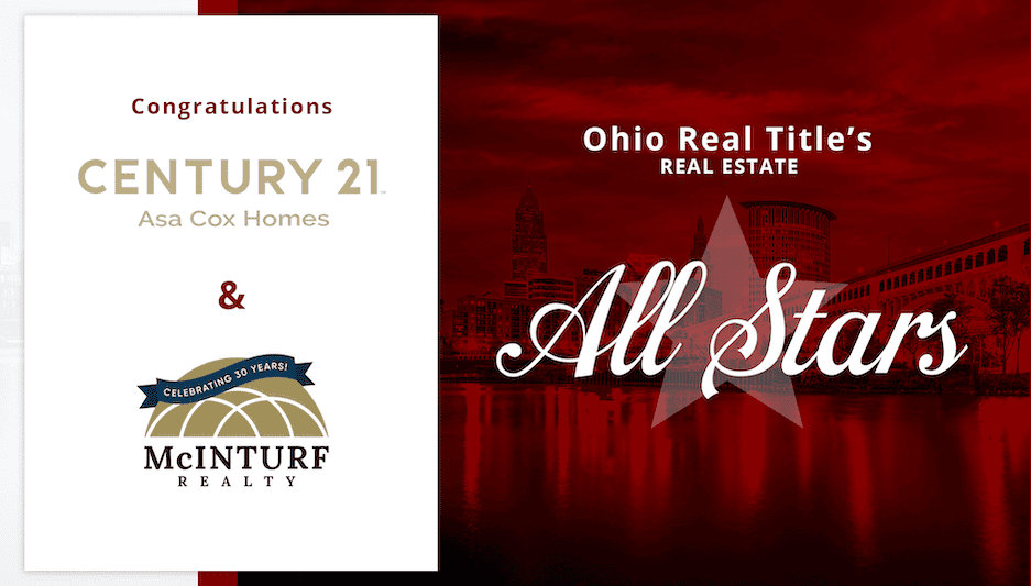 Ohio Real Title All Stars - CENTURY 21 Asa Cox & McInturf Realty.