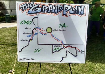 Map of Ohio Valley Trail with route and key locations.