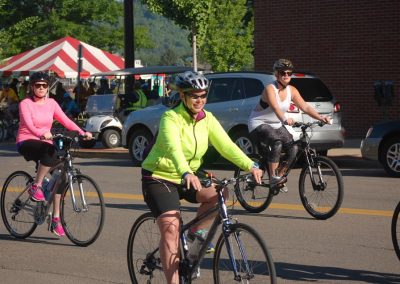 Biking event along Ohio Valley Trail with cyclists enjoying a sunny day.