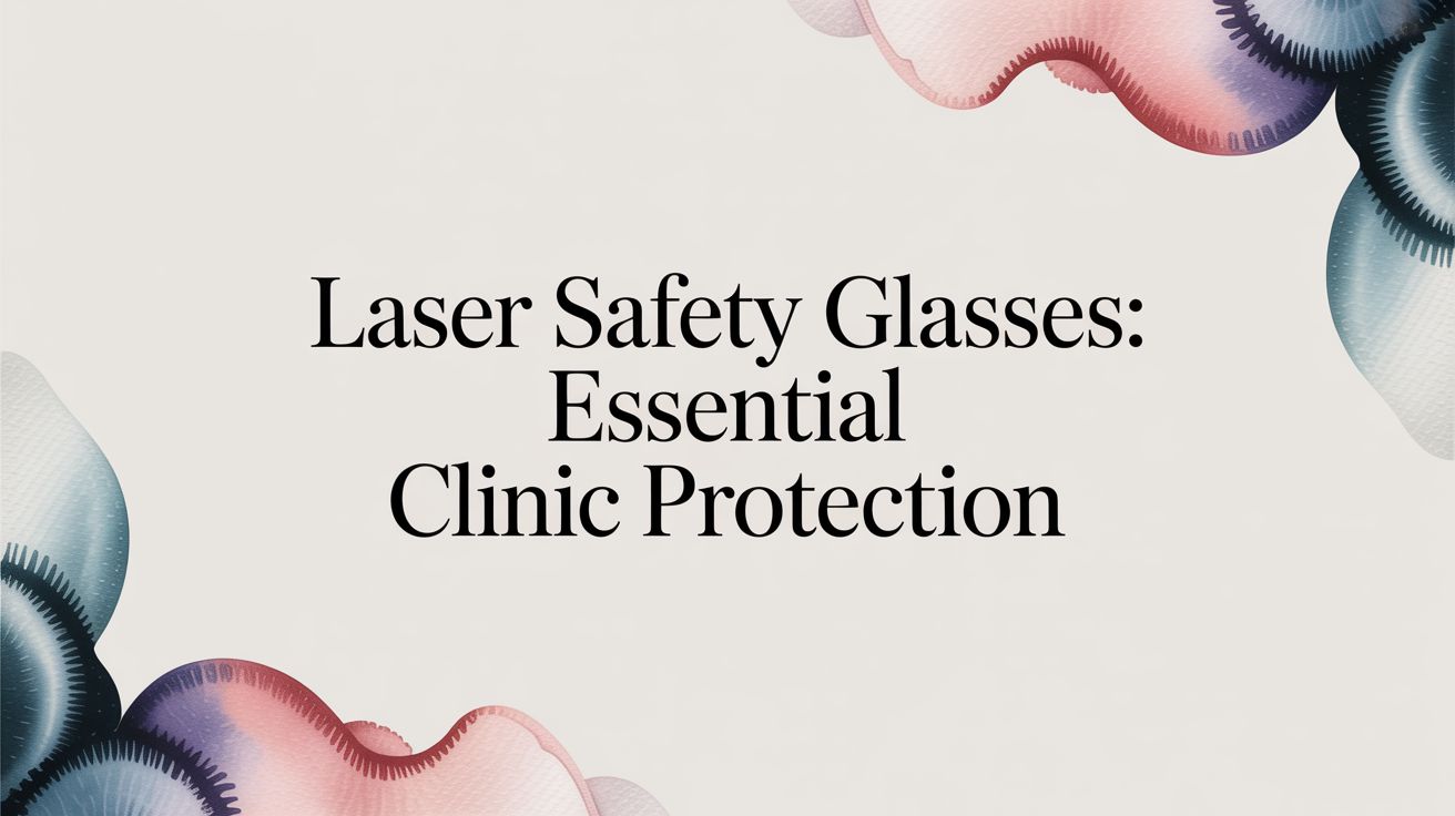 Laser safety glasses for clinic protection and safety during laser procedures.
