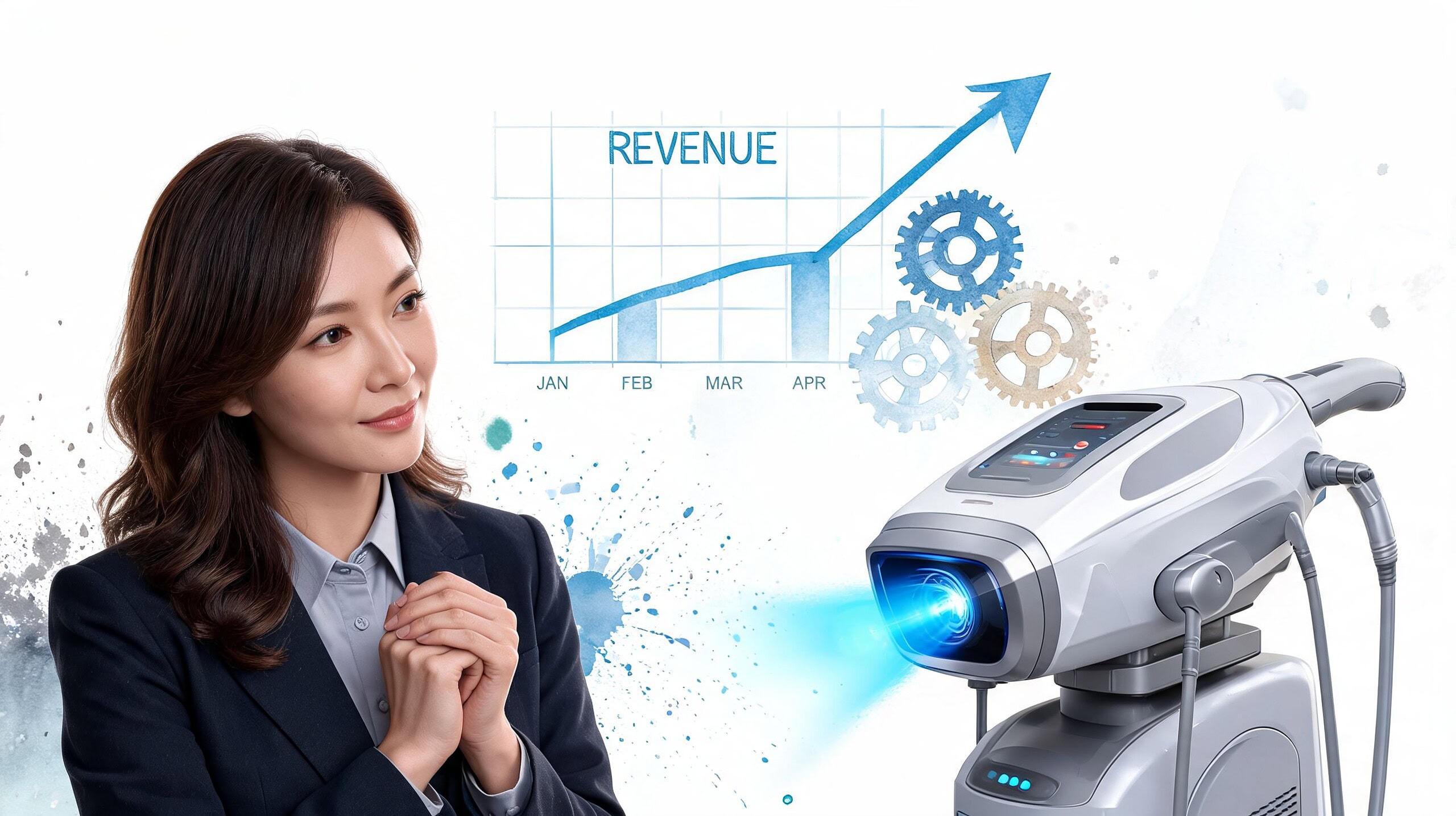 Modern laser hair removal device used in clinics for effective hair reduction treatments.