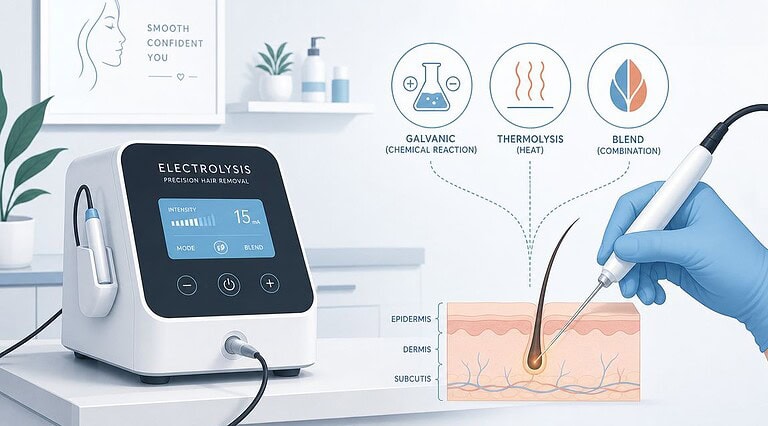 Aparelho avançado de tratamento a laser para rejuvenescimento da pele e depilação na Omega Lasers. Seguro e eficaz.
