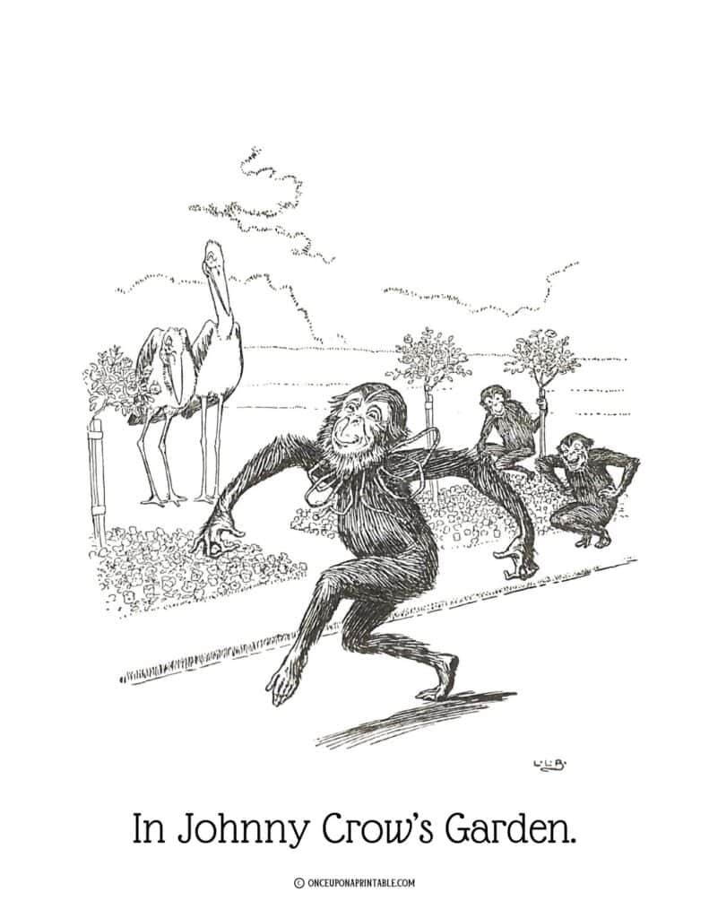 Johnny Crow's Garden coloring pages.