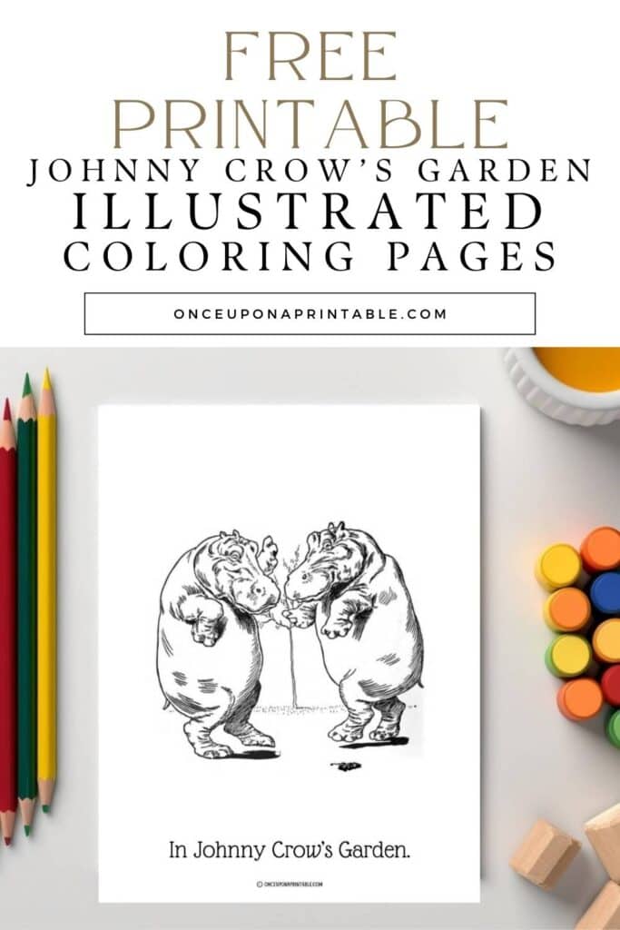 Johnny Crow's Garden coloring pages with coloring pencils and crayons.