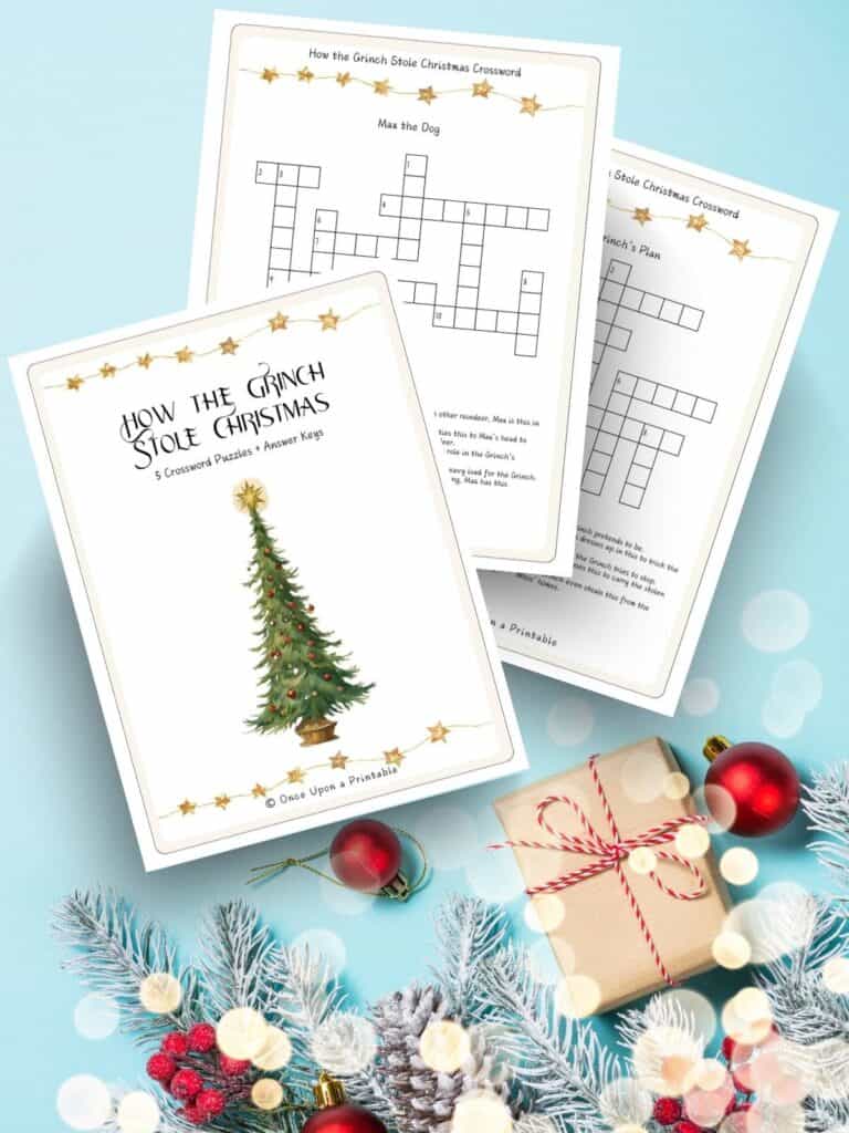5 How the Grinch Stole Christmas Crossword Puzzles Free Once Upon A