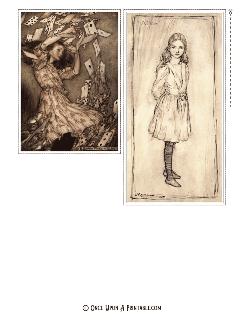 Alice in Wonderland illustrations by Arthur Rackham.