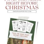 Twas the Night Right before Christmas exchange game printables with lovely watercolor illustration on the front cover and Arthur Rackham black and white illustrations through-out.