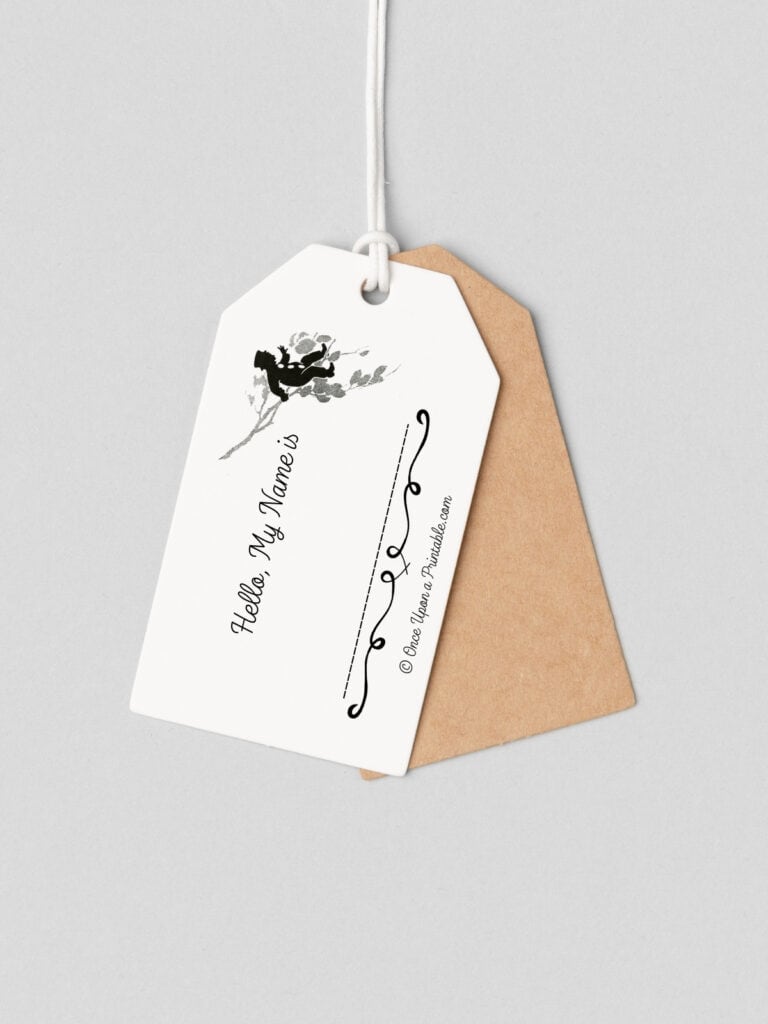 The Little Gingerbread Man free printable name tags.