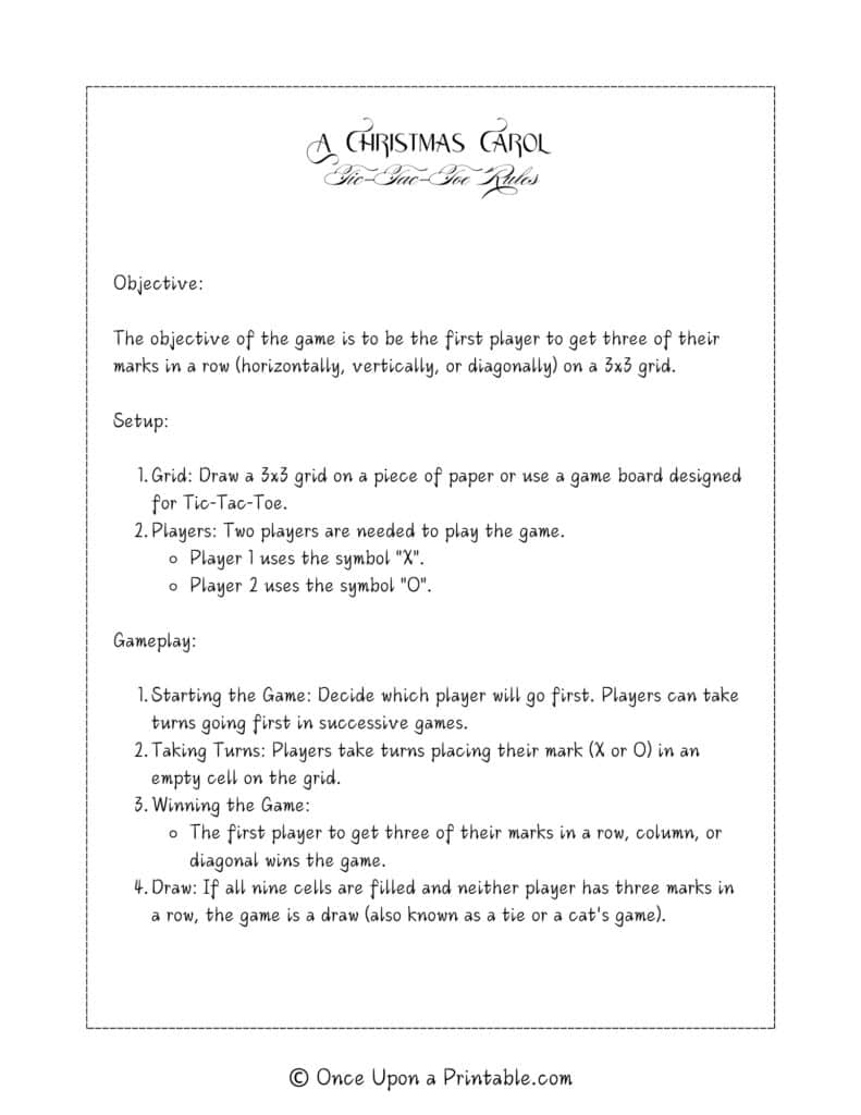 A Christmas Carol how to play, rules.