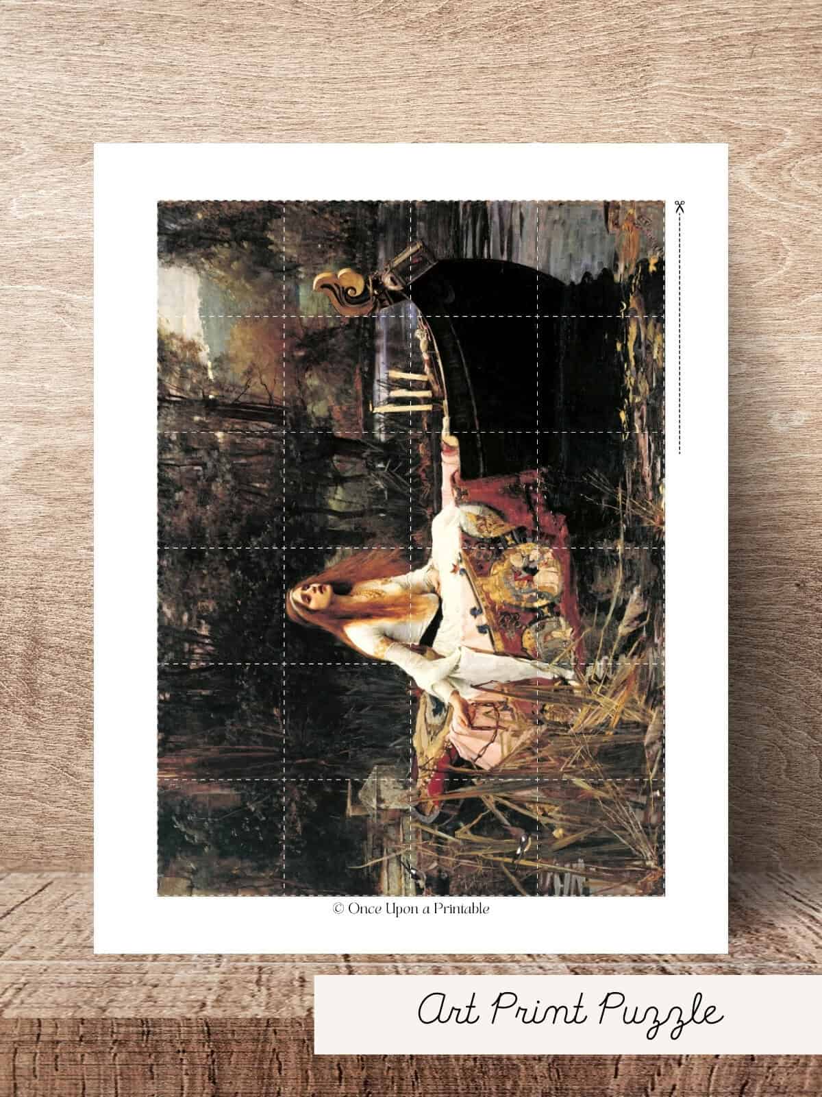 The Lady of Shalott Full Art Print Puzzle