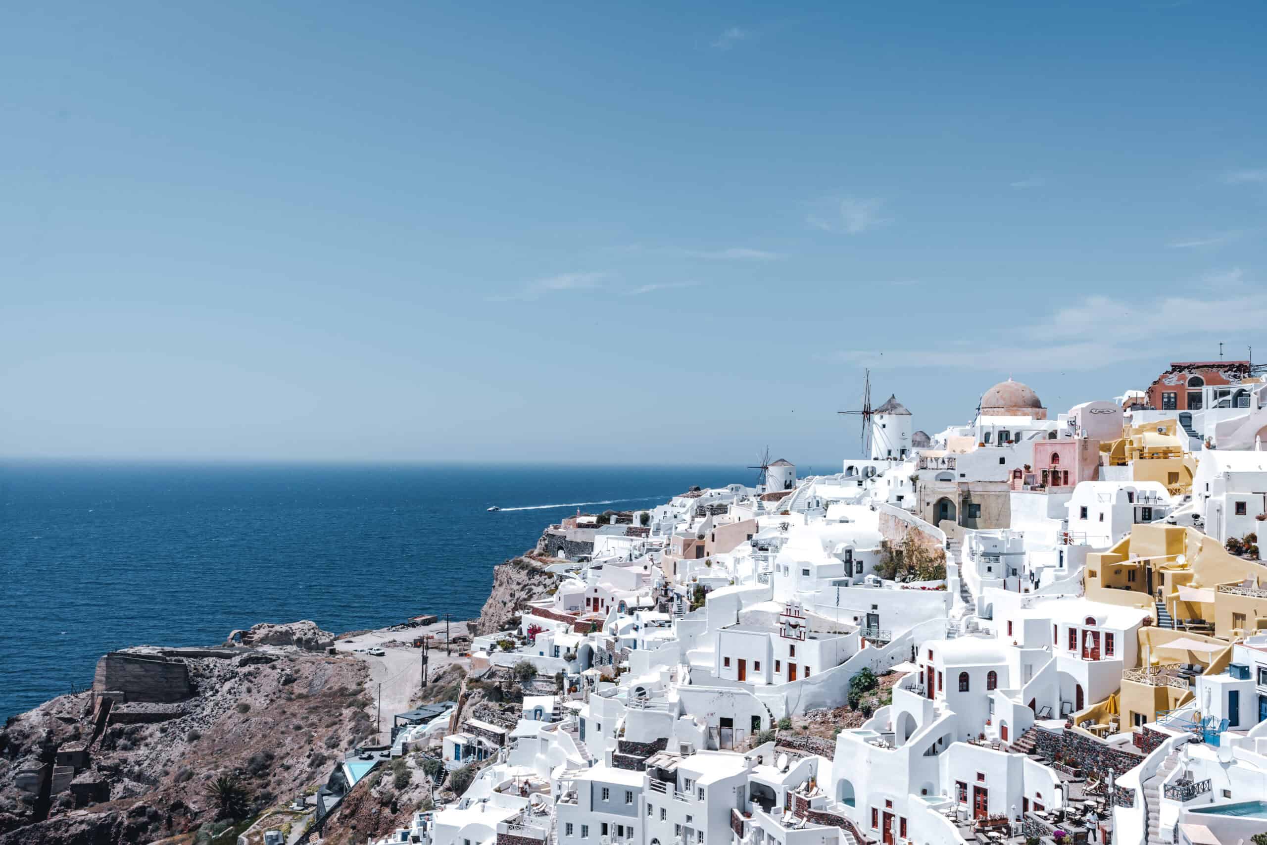 View of Fira from the old castle