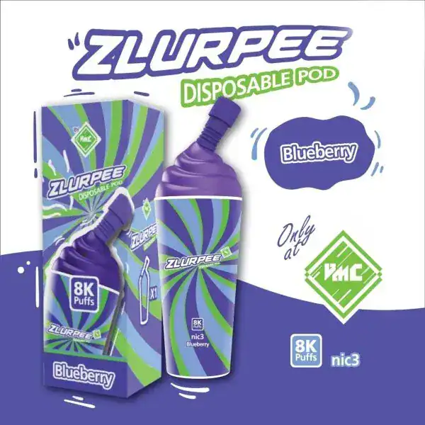 VMC 8000 Puff กลิ่นบลูเบอร์รี่ หวานอมเปรี้ยว กลิ่นผลไม้ชัดเจน ติดปลายลิ้น สูบแล้วสดชื่นไม่เลี่ยน รีบสั่งเลยตอนนี้!