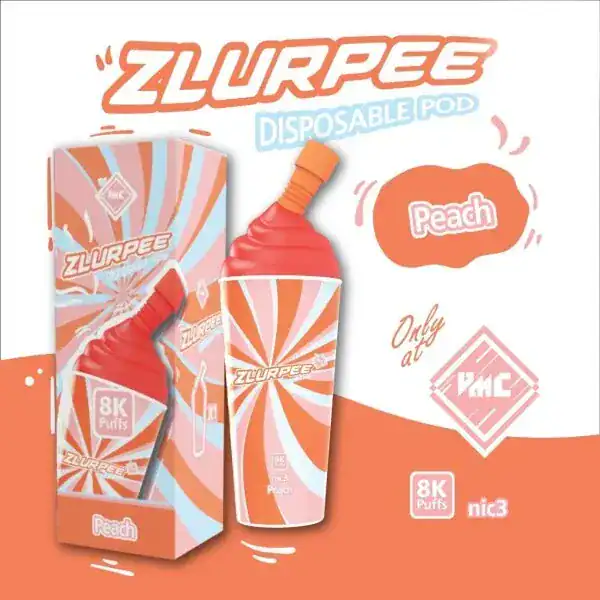 VMC 8000 Puff กลิ่นพีช หอมหวานละมุน สดชื่นทุกคำ กลิ่นผลไม้แนวหวานติดปลายลิ้น สูบง่าย สั่งเลย!