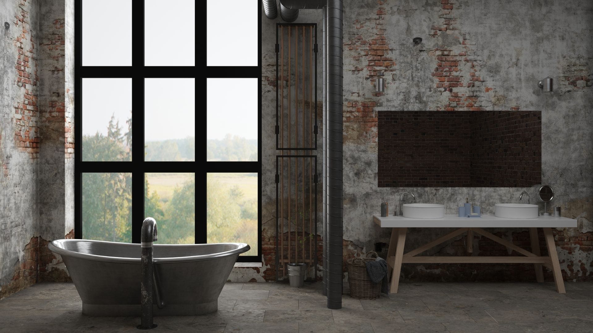Industrial bathroom - Opal Baths.