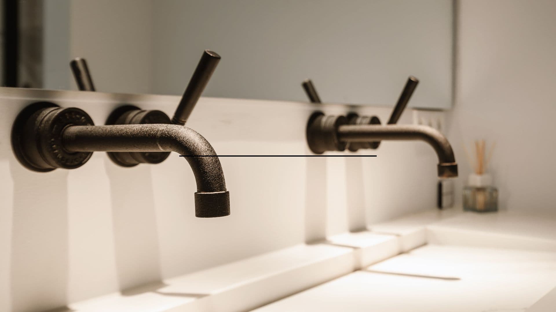 Pipes for an industrial bathroom design - Opal Baths.