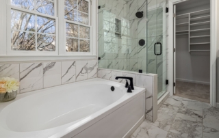 Basement bathroom remodels - modern bathroom interior with Opal Baths.