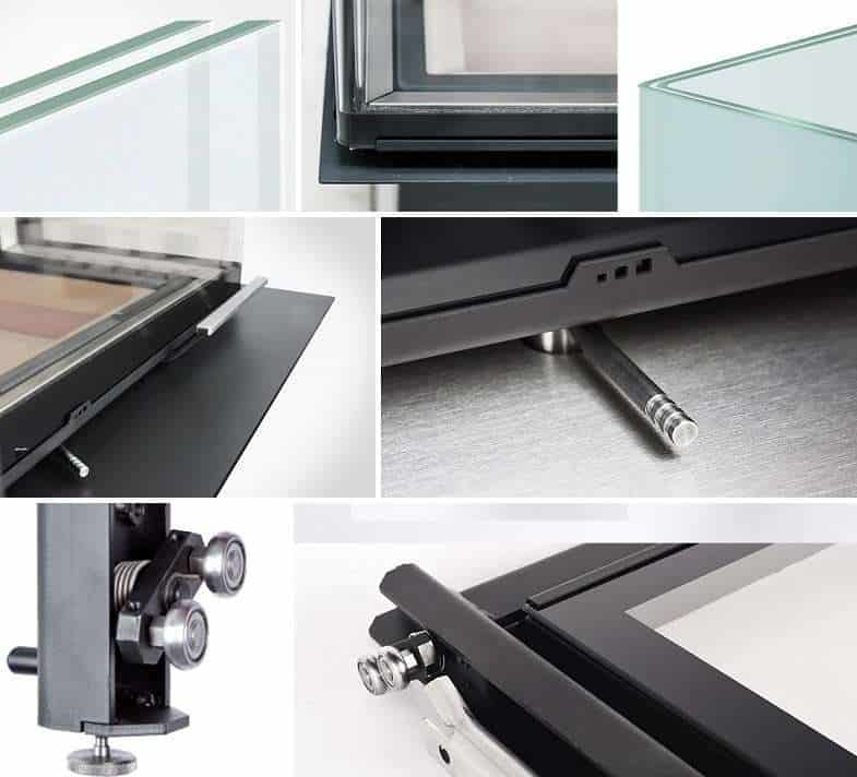 4 Semineu Premium Modular Sticla Dubla Focar Hoxter