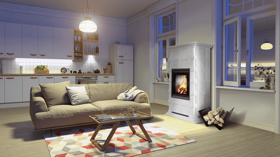 6 Soba Modulara Pe Lemne Semineu