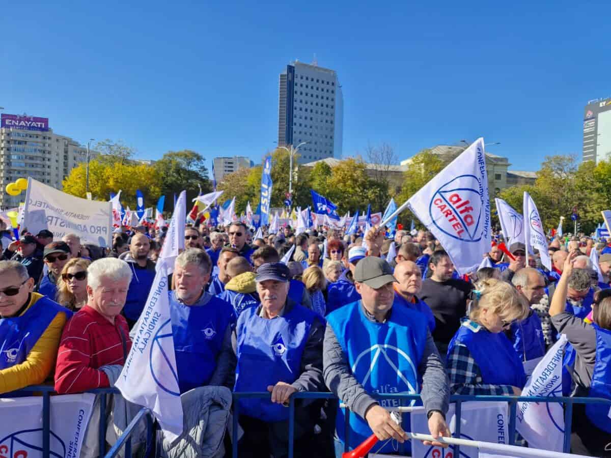 Sindicatele din România organizează protest în București pentru drepturile angajaților