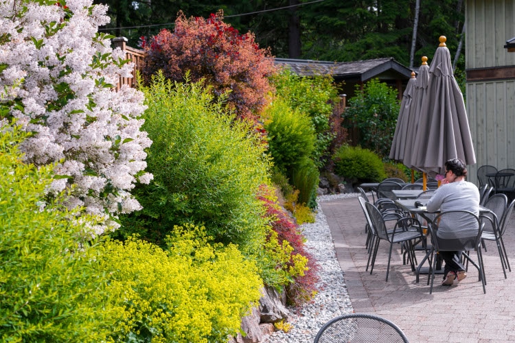 The courtyard at Orchard Recovery Center