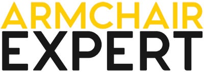 Words Armchair in yellow and Expert in Black