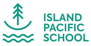 Image of a tree above a semi circle and 2 wavy lines - logo for Island Pacific School
