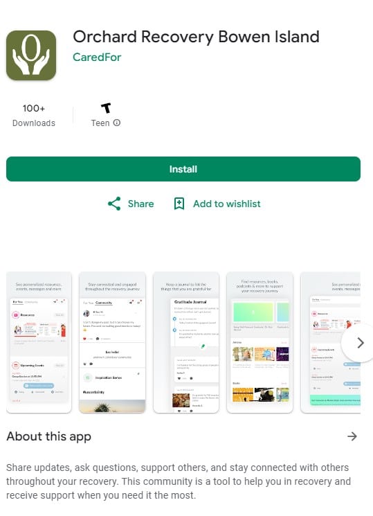 Orchard Recovery Center Smartphone App